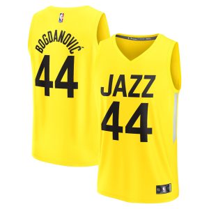 Fanatics Bojan Bogdanovic Utah Jazz Yellow Fast Break Replica Jersey Icon Edition Fabulous