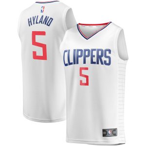 Fanatics Bones Gorgeous Hyland LA Clippers Youth White Fast Break Player Jersey Association Edition