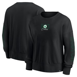 Fanatics Boston Celtics Women's Black Oversized Game Day Pullover Chic Sweatshirt
