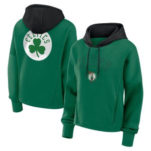 Fanatics Boston Celtics Women's Kelly Green Trendy Post Up Boxy Pullover Hoodie
