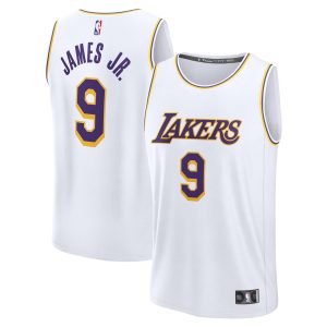 Fanatics Bronny James Los Premium Angeles Lakers White Fast Break Replica Player Jersey Association Edition