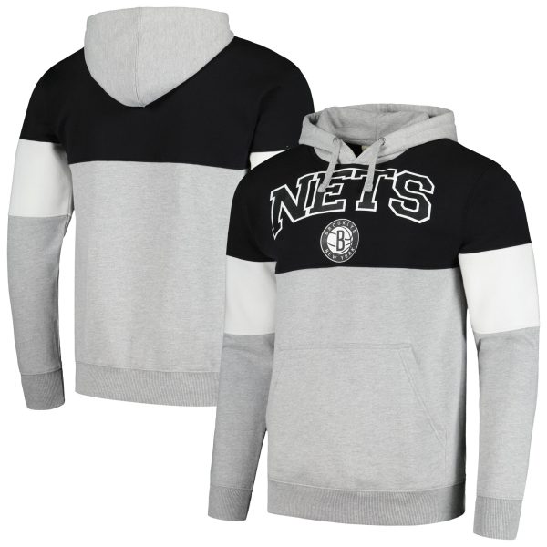 Fanatics Brooklyn Nets Black Contrast Fabulous Pieced Pullover Hoodie