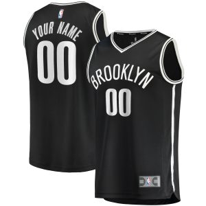 Fanatics Brooklyn Nets Black Fast Break Unique Custom Replica Jersey Icon Edition