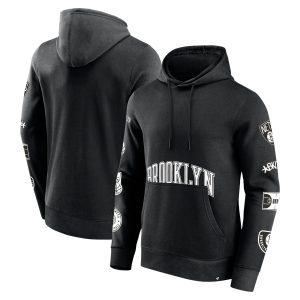 Fanatics Brooklyn Nets Black Home Eye - catching Court Pullover Hoodie