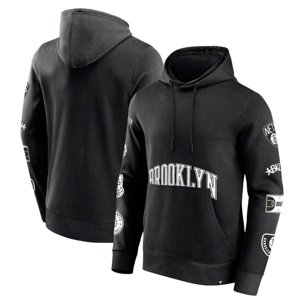 Fanatics Brooklyn Nets Black Home Eye - catching Court Pullover Hoodie