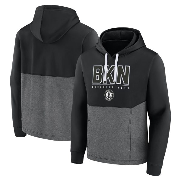 Fanatics Brooklyn Nets Chic Black Successful Tri Blend Pullover Hoodie
