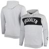 Fanatics Brooklyn Nets Heather Gray Big & Tall Gorgeous Wordmark Pullover Hoodie