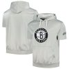 Fanatics Brooklyn Nets Silver/White Short Sleeve Pullover Fabulous Hoodie