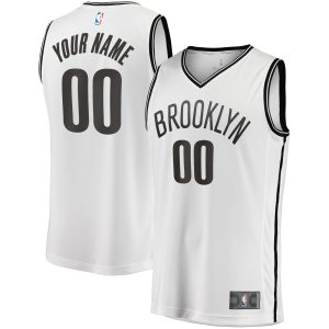 Fanatics Brooklyn Nets White Fast Break Custom Replica Chic Jersey Association Edition