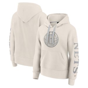 Fanatics Brooklyn Nets Women's Cream Elements Next Pullover Chic Hoodie