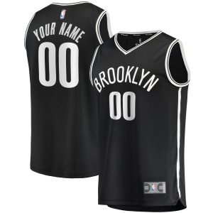 Fanatics Brooklyn Nets Youth Black Elegant Fast Break Custom Replica Jersey Icon Edition