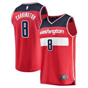 Fanatics Carlton Carrington Washington Wizards Red Fast Break Replica Trendy Player Jersey Icon Edition