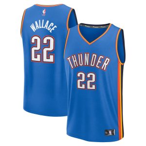 Fanatics Chic Cason Wallace Oklahoma City Thunder Blue Fast Break Replica Player Jersey Icon Edition