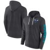 Fanatics Charlotte Hornets Unique Heather Charcoal Down and Distance Full Zip Hoodie