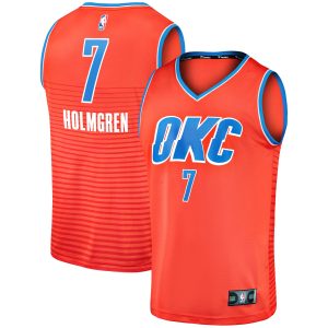 Fanatics Chet Holmgren Oklahoma Fabulous City Thunder Orange Fast Break Replica Player Jersey Statement Edition