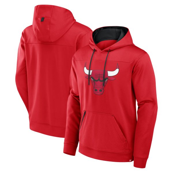 Fanatics Chicago Bulls Red Reserve Defender Pullover Hoodie Unique
