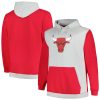 Fanatics Chicago Bulls Red/Silver Big & Tall Primary Arctic Stylish Pullover Hoodie