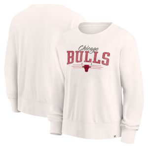 Fanatics Chicago Bulls Women's Cream Close the Game Pullover Gorgeous Sweatshirt