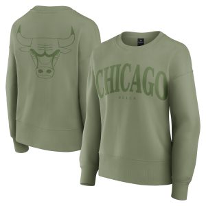 Fanatics Chicago Bulls Women's Chic Olive Elements Flow Pullover Sweatshirt