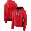 Fanatics Chicago Bulls Women's Premium Red Iconic Halftime Colorblock Pullover Hoodie