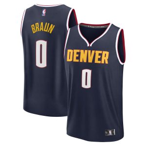 Fanatics Christian Braun Denver Nuggets Navy Fast Break Replica Unique Player Jersey Icon Edition