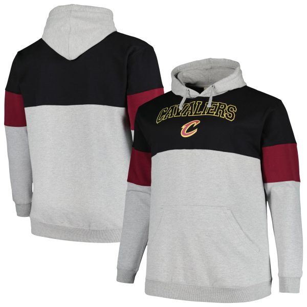 Fanatics Cleveland Chic Cavaliers Black/Wine Big & Tall Pullover Hoodie