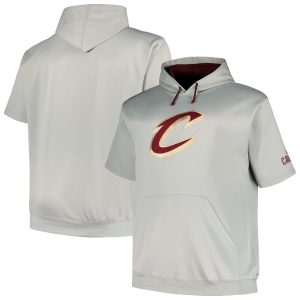 Fanatics Cleveland Fabulous Cavaliers Silver Big & Tall Logo Pullover Hoodie
