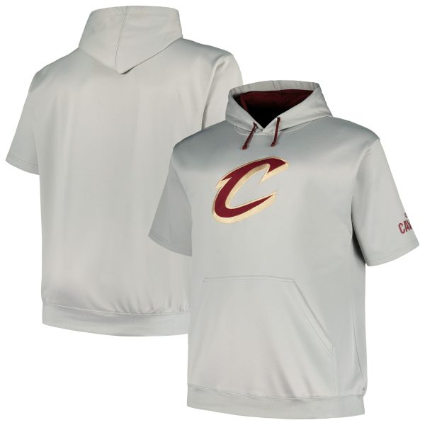 Fanatics Cleveland Fabulous Cavaliers Silver Big & Tall Logo Pullover Hoodie