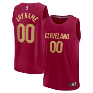 Fanatics Cleveland Cavaliers Wine Gorgeous Fast Break Custom Jersey Icon Edition