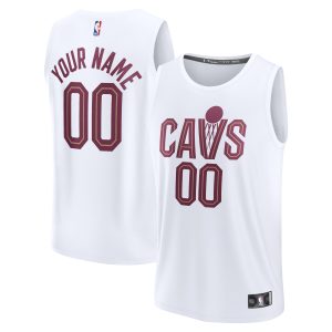 Fanatics Cleveland Trendy Cavaliers Youth White Fast Break Replica Custom Jersey Association Edition