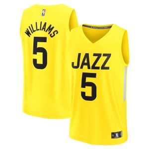 Fanatics Cody Williams Utah Eye - catching Jazz Yellow 2024 NBA Draft Fast Break Player Jersey Icon Edition