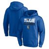 Fanatics Dallas Mavericks Blue Post Up Hometown Collection Stylish Fitted Pullover Hoodie