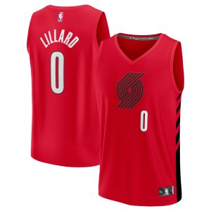Fanatics Damian Lillard Portland Chic Trail Blazers Red Fast Break Replica Player Jersey Statement Edition