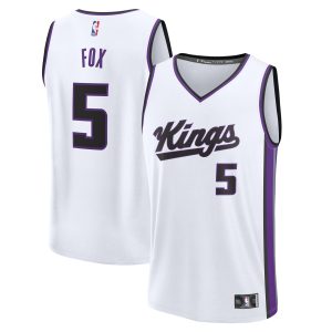 Fanatics De'Aaron Fox Sacramento Kings White Fast Break Replica Player Jersey Trendy Association Edition