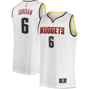 Fanatics DeAndre Jordan Denver Nuggets White Fast Break Player Jersey Elegant Association Edition