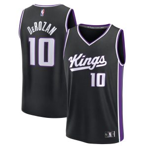 Fanatics DeMar DeRozan Sacramento Kings Youth Black Fast Break Replica Player Jersey Icon Edition Premium