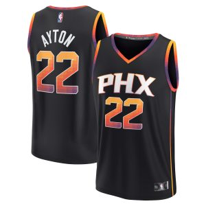 Fanatics Deandre Ayton Phoenix Suns Unique Black Fast Break Replica Player Jersey Statement Edition