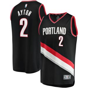 Fanatics Deandre Ayton Portland Trail Blazers Black Fast Break Player Jersey Icon Edition Stylish