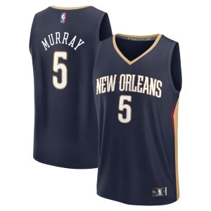 Fanatics Dejounte Murray New Orleans Pelicans Youth Navy Fast Gorgeous Break Replica Player Jersey Icon Edition