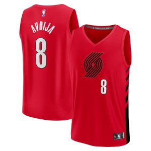 Fanatics Stylish Deni Avdija Portland Trail Blazers Red Fast Break Player Jersey Statement Edition