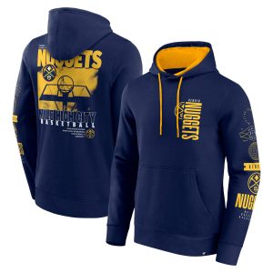 Fanatics Denver Nuggets Navy Game Time Crossover Pullover Chic Hoodie