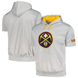 Fanatics Denver Nuggets Silver Big & Tall Logo Gorgeous Pullover Hoodie