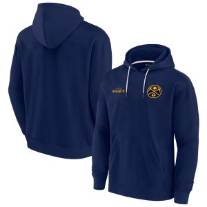 Fanatics Denver Nuggets Unisex Navy Elements Super Soft Fleece Pullover Hoodie Chic
