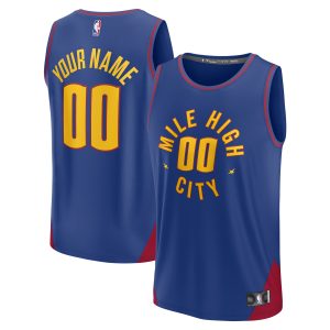 Fanatics Denver Nuggets Premium Youth Blue Fast Break Replica Custom Jersey Statement Edition