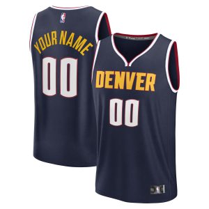 Fanatics Denver Eye - catching Nuggets Youth Navy Fast Break Custom Replica Jersey Icon Edition