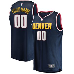 Fanatics Denver Nuggets Youth Elegant Navy Fast Break Custom Replica Jersey Icon Edition