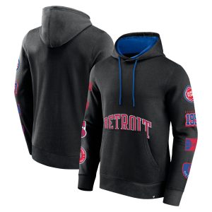 Fanatics Detroit Pistons Black Home Court Pullover Trendy Hoodie