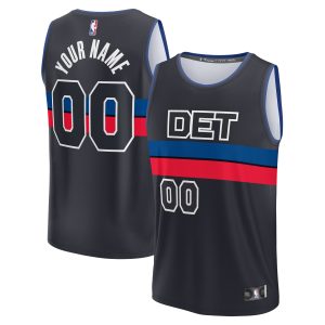 Fanatics Detroit Pistons Youth Black Unique Fast Break Replica Custom Jersey Statement Edition