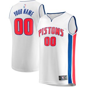 Fanatics Detroit Pistons Youth White Fast Break Replica Eye - catching Custom Jersey Association Edition