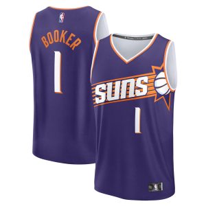 Fanatics Devin Booker Phoenix Suns Youth Purple Fast Unique Break Replica Player Jersey Icon Edition